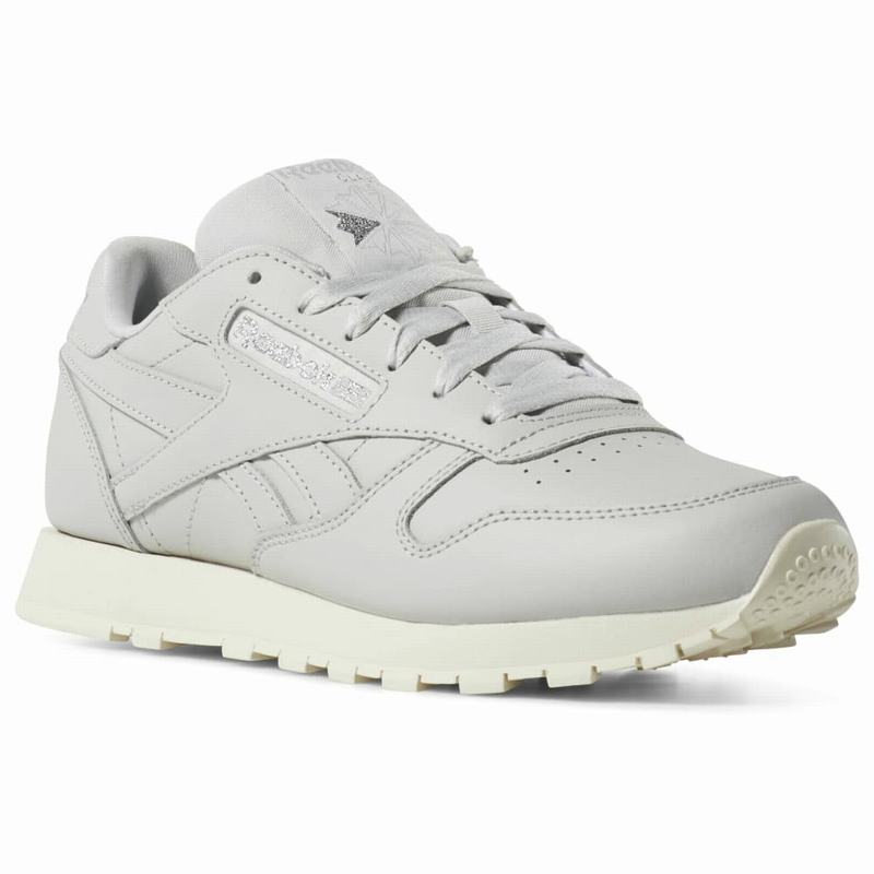 Tenisi Reebok Classic Leather Dama Gri/Argintii/Albi Romania IB9563XV